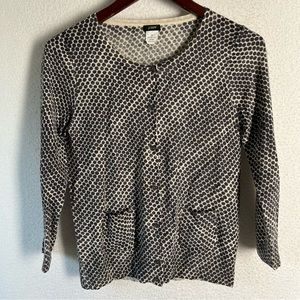 J. Crew 100 Merino Wool Cardigan Sweater Women’s M polka dot button down shirt